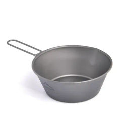 Widesea Camping Titanium Bowl Tableware Cookware Foldable Handle Outdoor Cup Tourism Pot Hiking Backpacking Picnic Fishing