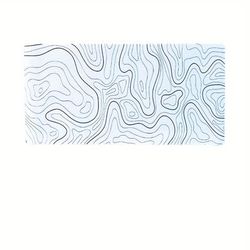 TEMU 1pc Topographic Rubber Mouse Pad, Extended Gaming Mat, Waterproof Desk Decor, Non-slip Writing Pad, With Contour , Office, Home