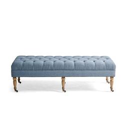 Edith Bench - Heathered Blue - Grandin Road