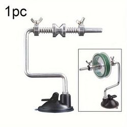 TEMU 1pc Stainless Steel Portable Fishing Line System - Easy-to-use Reel With Adjustable Clamp & Knob,