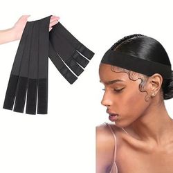 TEMU 4pcs Lace Melting Bands For Wig Edges, Elastic Forehead Laying Strips For & Edge Wrapping
