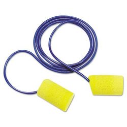 3M 311-4101 E-A-R Classic Foam Earplugs, Metal Detectable, Corded, Poly Bag - 200 Pairs