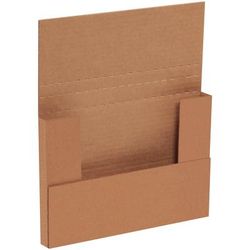 9 5/8 x 6 5/8 x 1 1/4" Kraft Easy-Fold Mailers, Bundle Of 50 (M961K)
