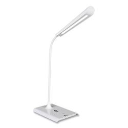 OttLite CS030QISHPR Wellness Series Power Up LED Desk Lamp, 13" to 21" High, White OTTCS030QISHPR