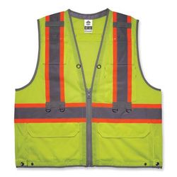 Ergodyne 24185 GloWear 8231TVK Class 2 Hi-Vis Tool Tethering Safety Vest Kit, Polyester, Large/X-Large, Lime, Ships in 1-3 Business Days