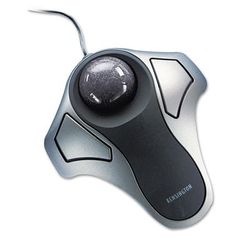 Kensington 64327 Orbit Optical Trackball Mouse, USB 2.0, Left/Right Hand Use, Black/Silver KMW64327