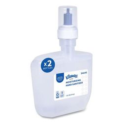 Kleenex 34643 Super Moisturizing Foam Hand Sanitizer, 1,200 mL Cassette, Unscented, 2/Carton - Carton of 2 KIM34643