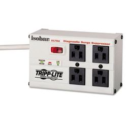 Tripp Lite ISOBAR4 Isobar Surge Protector, 4 Outlets, 6 ft. Cord, 3330 Joules, Metal Housing TRPISOBAR4