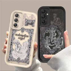 Retro Punk Cupid Angel Case for Samsung Galaxy A35 A55 A15 A25 A16 A06 A05 A05S A24 A13 A23 A12 A22