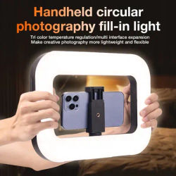 Smartphone Video Rig with Light Cell Handheld Stabilizer with Ring Light for Filmmaking Live YouTube