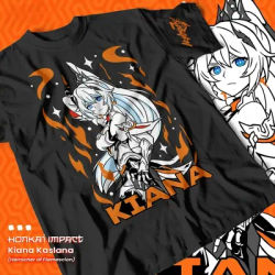 Kiana Kaslana Honkai Impact 3ème Anime hommes femmes T-shirt blanc à manches courtes hauts