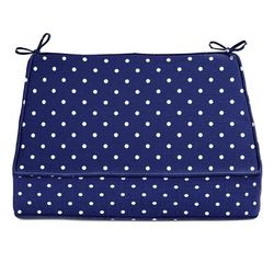 BH Outdoor Performance Single Deep Seat Cushion by BrylaneHome in Evening Blue Dot Outdoor Patio Chair Padding