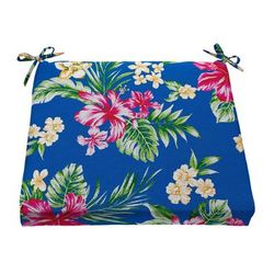 BH Outdoor Performance Patio Chair Cushion by BrylaneHome in Cobalt Tropicana Patio Cushion