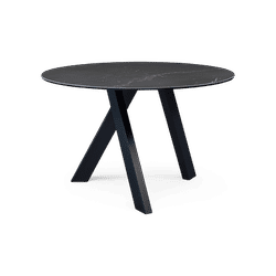 Robbie Round Dining Table Black
