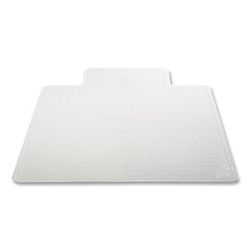 Deflecto CM13233B50 DuraMat Moderate Use Chair Mat for Low Pile Carpeting, Lipped, 45 x 53, Clear, 50/Pallet DEFCM13233B50