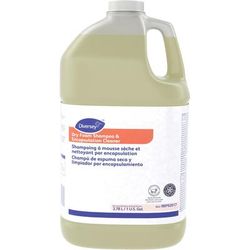 Diversey 9BP92017 Dry Foam Shampoo & Cleaner, Liquid, 128 fl oz (4 quart), Floral Scent, 4/Carton, Straw - Case of 4 DVO9BP92017