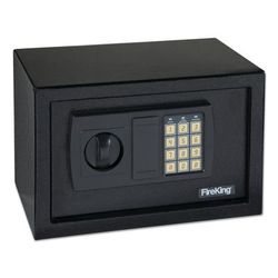 Fireking HS1207 Small Personal Safe, 0.3 cu ft, 12.25w x 7.75d x 7.75h, Black FIRHS1207