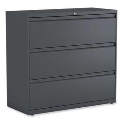 Alera HLF4241CC Lateral File, 3 Legal/Letter/A4/A5-Size File Drawers, Charcoal, 42" x 18" x 39.5" ALEHLF4241CC