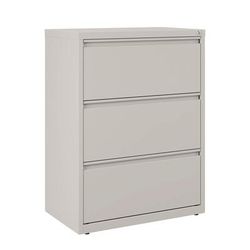 Alera Lateral File, 3 Legal/Letter-Size File Drawers, Light Gray, 30" x 18.62" x 40.25" (ALEHLF3041LG)