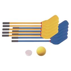 Champion Sports Rhino Soft Hockey Set, 30" Long, (10) Sticks/7" Ball/4" Puck (CSIHS10SET)