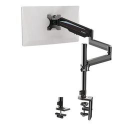 Eureka Ergonomic Single Monitor Arm, For 32" Monitors, 90 deg Rotation, 35 deg Tilt, 360 deg Pan, Black, Supports 17.6 lbs (EKAMA0212P)