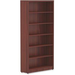 Lorell 34314 Top 1-1/2", Bookshelf 12-1/2" x 36" x 74", Mahogany