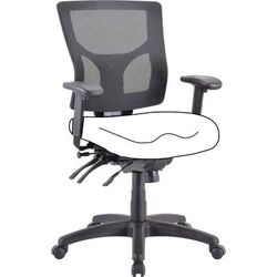 Lorell 62003 Chair Frame, Mid-Back, 26-3/4"x26"x35-7/8"-39-3/8", Black LLR62003