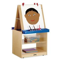 Jonti-Craft 0289JC Two Station Art Center, 25.5w x 20d x 45h, Birch JNT0289JC
