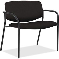 Lorell 83120 Bariatric Guest Chair, 600 lb. Capacity, 25" x 33" x 36-1/2", Black LLR83120