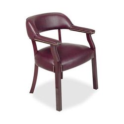 Lorell Chair, Captain, Wrap Around Back, 25"x24"x30 3/4", Oxblood (LLR60600)