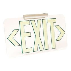 LumAware EG-EXIT-CLR-GR-FM-FC Photoluminescent Lucite Clear Exit Sign, UL 924 Listed