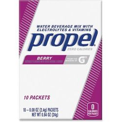 Propel 01087 Powder Packs, .08oz., 10 Packets, 12BX/CT, Berry/PE - Case of 120