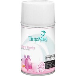 Timemist 332512TMCACT Aerosol Fragrance, f/Metered Dispenser, 12/CT, Baby Powder - Case of 12 TMS332512TMCACT