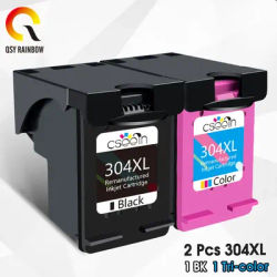 QSYRAINBOW 304 XL Ink Cartridge For HP 304XL HP304 Compatible Deskjet ENVY Officejet 2620 2630 3720 3755 5020 5032 Printer