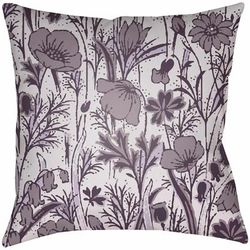 Solhan 22" Square Traditional Pillow plush Dark Purple/Lavender/Lilac/Mauve Outdoor Throw Pillow - Boutique Rugs