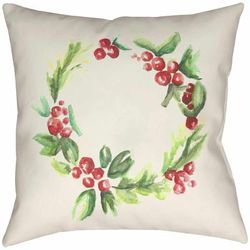Albertina 16" Square Cottage Pillow plush Lime/Beige/Bright Red/Dark Green/Green/Pearl/Ivory/Ash/Light Silver Outdoor Throw Pillow - Boutique Rugs