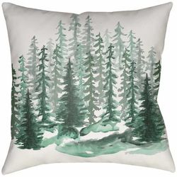 Tinwald 22" Square Cottage Pillow plush Beige/Dark Green/Green/Off White/Light Silver/Metallic Silver/Silver Gray/Sage/Lunar Green/Slate Blue Outdoor Throw Pillow - Boutique Rugs