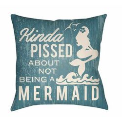 Lingion 16" Square Coastal Pillow plush Smoke/Off White/Gray/Neutral/Natural Blue/Pearl/Beetle Blue/Slate Blue/Pewter/Marine Blue/Medium Gray Outdoor Throw Pillow - Boutique Rugs