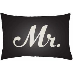 Ucluelet 16" Square Modern Pillow plush Black/Ivory Outdoor Lumbar Pillow - Boutique Rugs
