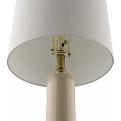 Kharagpur 26"H x 13"W x 13"D Cream/Gold/White/Metallic Gold/Translucent Table Lamp - Boutique Rugs