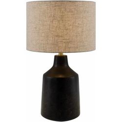 Toamasina 26"H x 15"W x 15"D Cottage Dark Brown/White/Translucent Table Lamp - Boutique Rugs