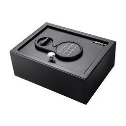 Barska Top Open Keypad Safe Low Battery Alert 12 Gauge Sheet Steel Construction Black Outer Size 12 x 9.5 x 4.5 in AX12622