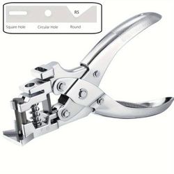 TEMU Metal Punching Pliers-elliptical Hole, Hole & Punching Machine For Pvc Cards, Id Badges And Paper - Pvc Slot For School, And