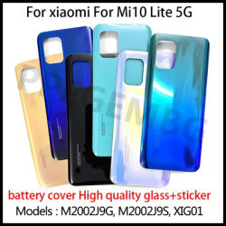 New Glass For Xiaomi Mi10 For Mi 10 Lite 5G Battery Back Cover Rear Door Lid Panel Shell Housing