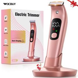 TEMU Wocbuy , [ Skin-friendly] Lady Shaver Body Trimmer, Rechargeable Ladies Hair Remover With Usb Charge Dock, For Face, Legs, Travel Lock, Wet And Dry