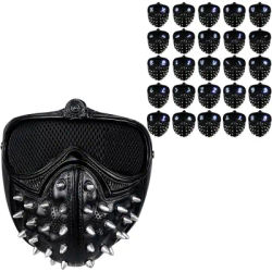 Game Watch Dogs 2 Marcus Wrench Cosplay Resin LED Mask 25 Kinds Of Led Expression Light Rivet Masks
