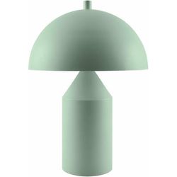 Gorredijk 21"H x 14"W x 14"D Rustic Green/White/Metallic - Nickel/Translucent Table Lamp - Boutique Rugs