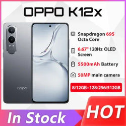 New OPPO K12x 5G Smartphone Snapdragon695 50MP Rear Camera 6.67'' OLED 120HZ 5500mAh Battery 80W SUPERVOOC OTA Update