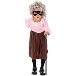 Donne anziane nonna Abiti Parrucche cosplay Costume Personaggio classico delle fiabe Cosplay for Ragazze Bambini Halloween Carnevale Feste Performance Ritorno a scuola