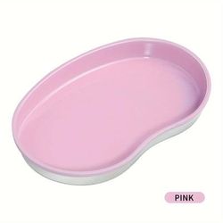 TEMU Stainless Steel Tray For Nail Tools Storage, With A Golden Decorative Plate In Of A Heart.